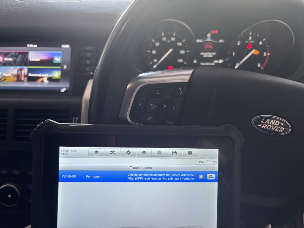 Discovery Sport in for diagnostics at Tuning Emporium